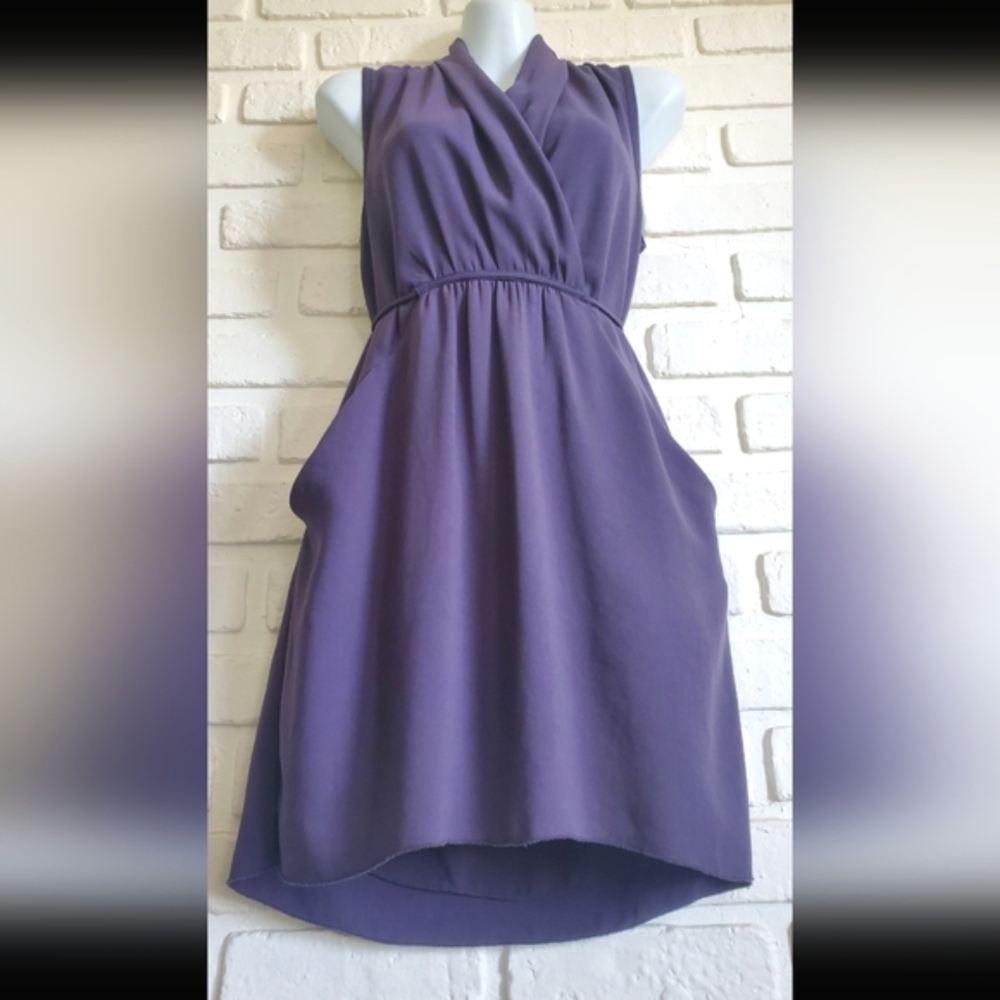 Wilfred Aritzia Sabine Mini Dress Eggplant Purple Size XXS - Picture 11 of 11